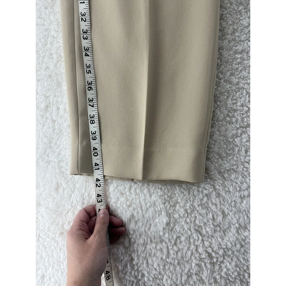 J Crew Essential Pant In City Crepe Women's Size 8 Beige Tapered Academia Career